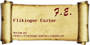 Flikinger Eszter névjegykártya